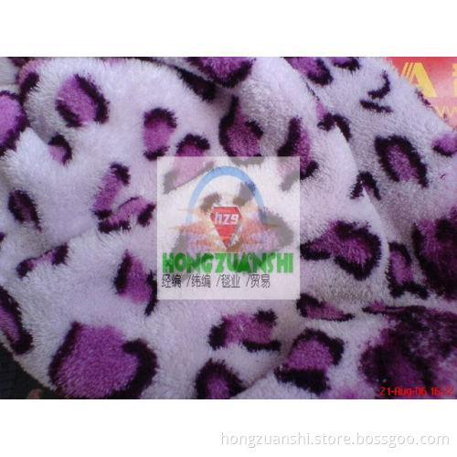Leopard Printing Soft Coral Blanket (HZS-329)